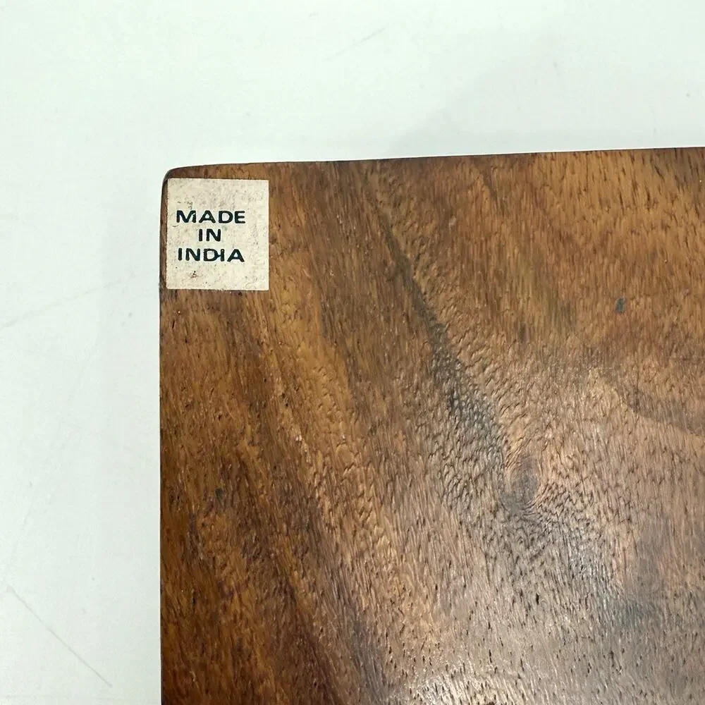 VTG 1970s House Of Lloyd Book-Shaped Brass & Wood Faux-Book Trinket Lock Box
